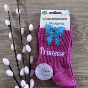 PRINCESSE NOEUD - CHAUSSETTES A PAILLETTES