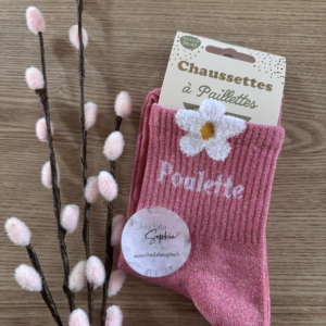 POULETTE FLEUR - CHAUSSETTES A PAILLETTES