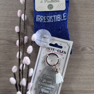 1 OFFRE PORTE CLES ET CHAUSSETTE 9.50€ - IRRESISTIBLE