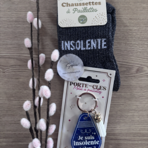1 OFFRE PORTE CLES ET CHAUSSETTE 9.50€ - INSOLENTE