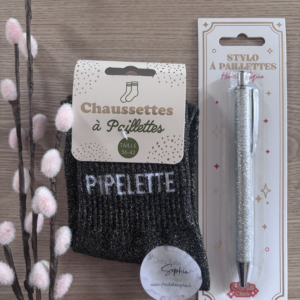 1 OFFRE STYLO ET CHAUSSETTE 9.50€ - PIPELETTE
