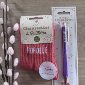 1 OFFRE STYLO ET CHAUSSETTE 9.50€ - FOFOLLE