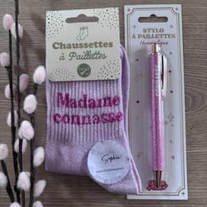 1 OFFRE STYLO ET CHAUSSETTE 9.50€ - MADAME PARFAITE